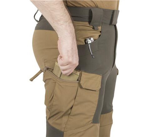 HELIKON HYBRID OUTBACK(R) Pants DuraCanvas(R) - Taiga Green/Black