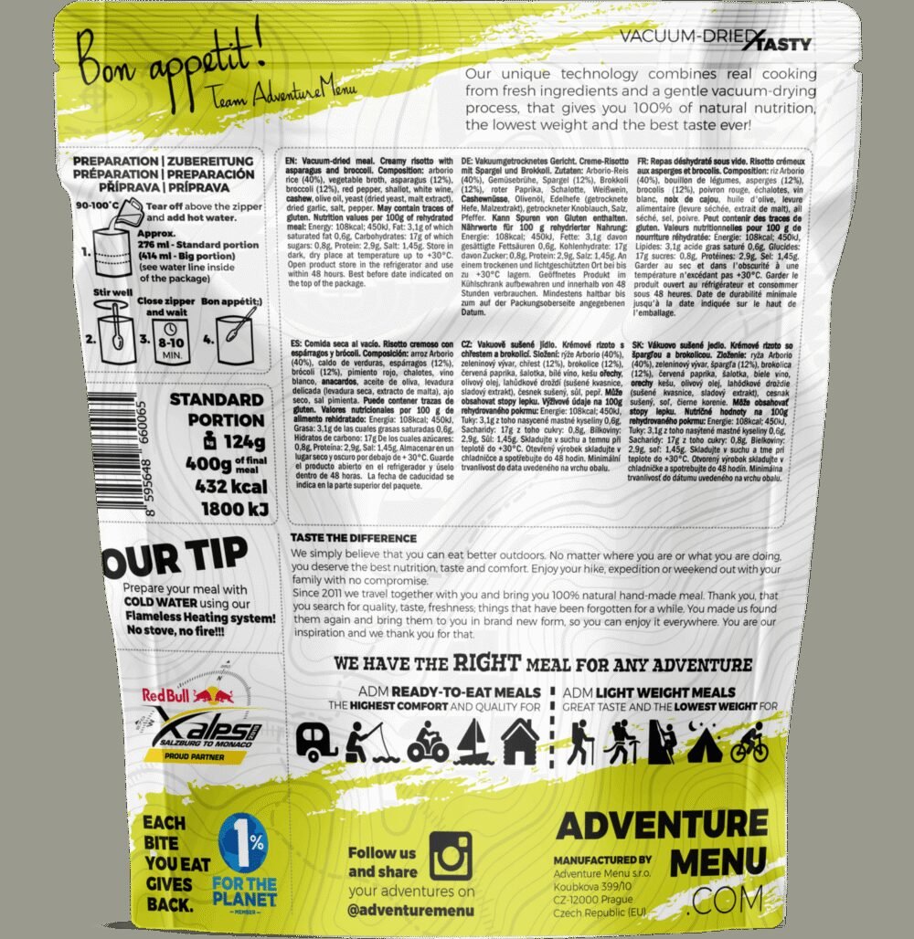 Lightweight Creamy risotto with asparagus and broccoli (VEGAN) 400g