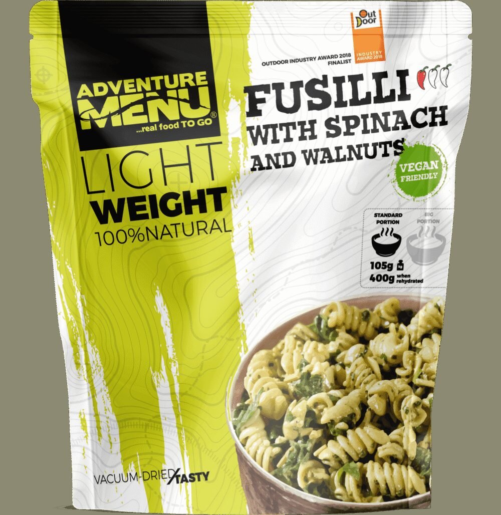 Lightweight Fusilli with spinach and walnuts (VEGAN) 400g
