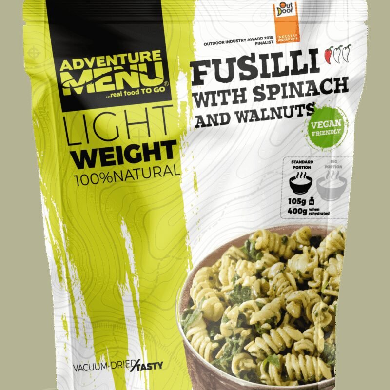 Lightweight Fusilli with spinach and walnuts (VEGAN) 400g