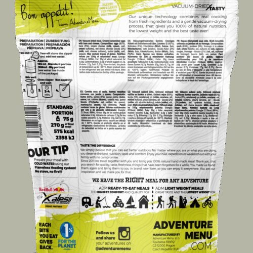 Lightweight Creamy scrambled eggs with ham and cheese 400g