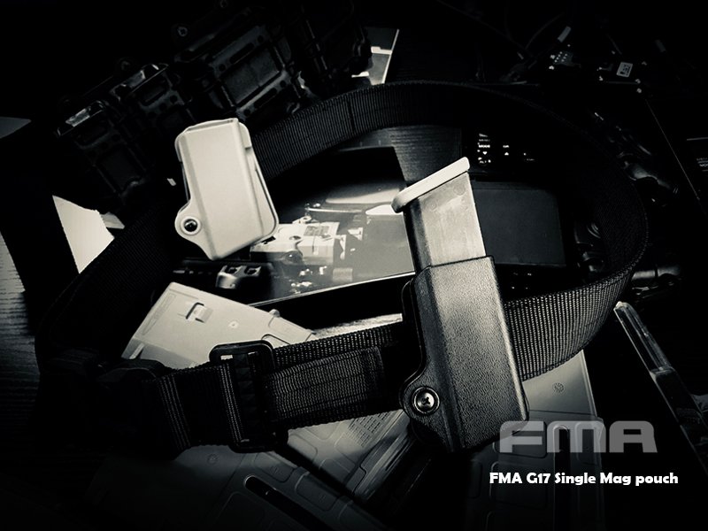 FMA Plastic Pouch for Pistol Magazine 9mm Luger - Black