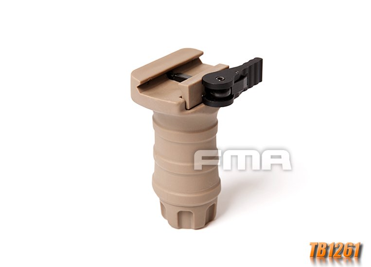 FMA Short Vertical STUBBY Grip with QD RIS Rail Mount - Tan