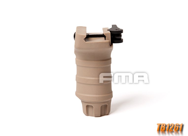 FMA Short Vertical STUBBY Grip with QD RIS Rail Mount - Tan