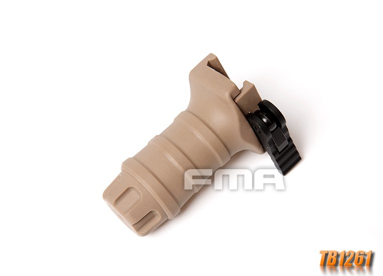 FMA Short Vertical STUBBY Grip with QD RIS Rail Mount - Tan