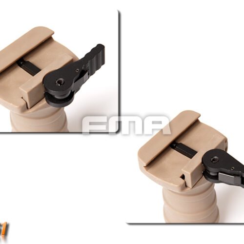 FMA Short Vertical STUBBY Grip with QD RIS Rail Mount - Tan