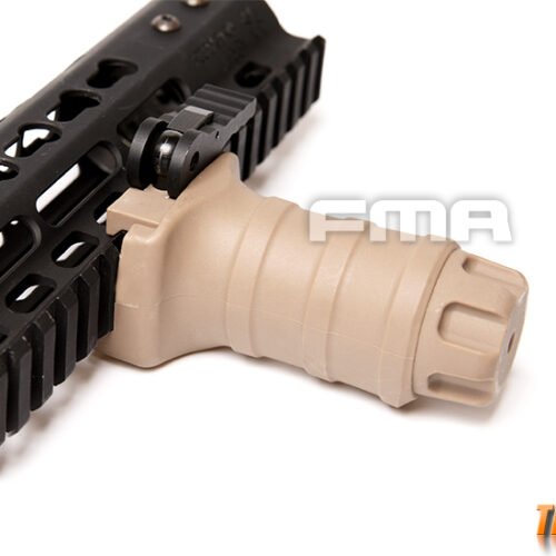 FMA Short Vertical STUBBY Grip with QD RIS Rail Mount - Tan