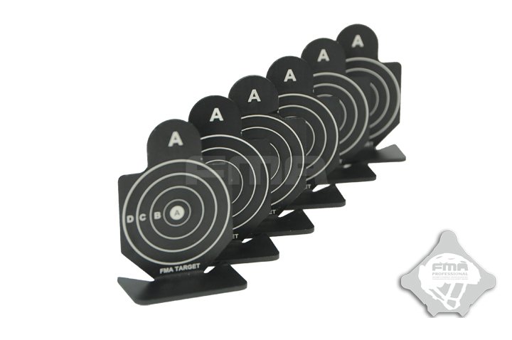 FMA Set of Aluminum Targets Type A, 6 pcs - Black