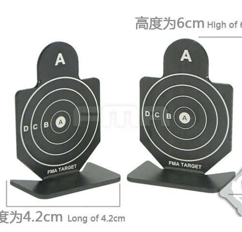 FMA Set of Aluminum Targets Type A, 6 pcs - Black
