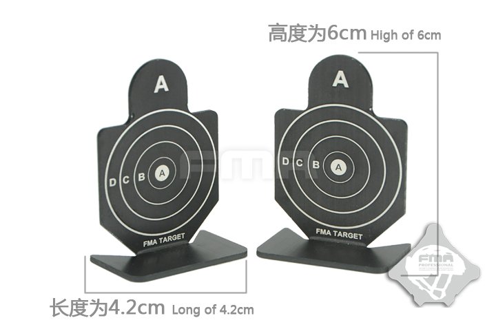 FMA Set of Aluminum Targets Type A, 6 pcs - Black