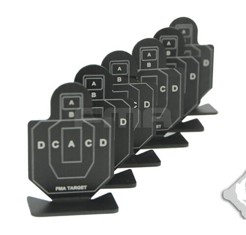 FMA Set of Aluminum Targets Type B, 6 pcs - Black