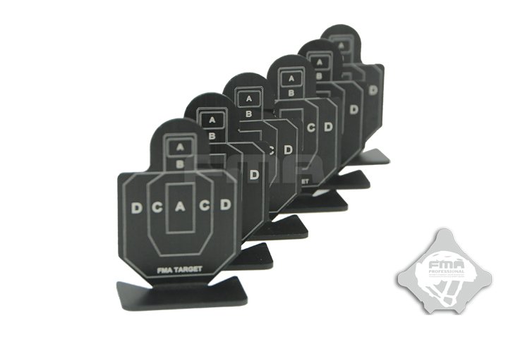 FMA Set of Aluminum Targets Type B, 6 pcs - Black