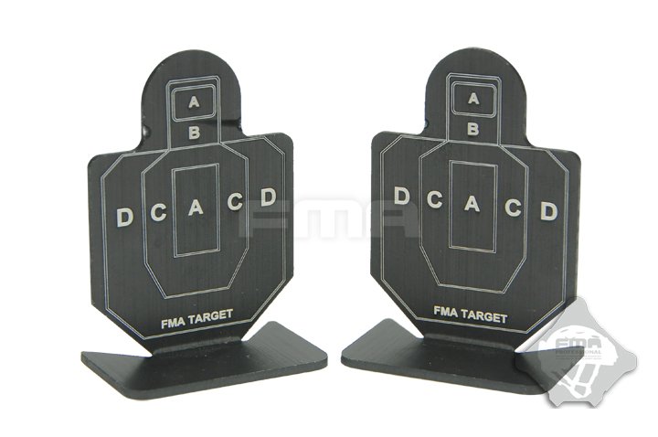 FMA Set of Aluminum Targets Type B, 6 pcs - Black
