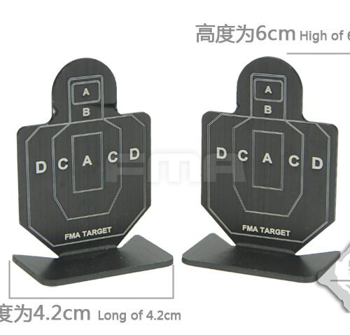 FMA Set of Aluminum Targets Type B, 6 pcs - Black
