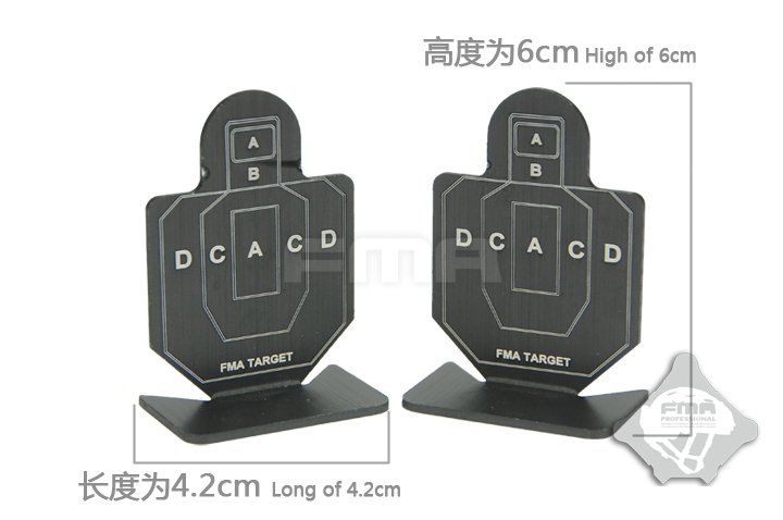 FMA Set of Aluminum Targets Type B, 6 pcs - Black