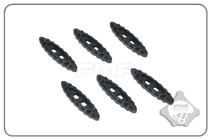 FMA Nylon Drawcord Puller Lock, 6 pcs - Black