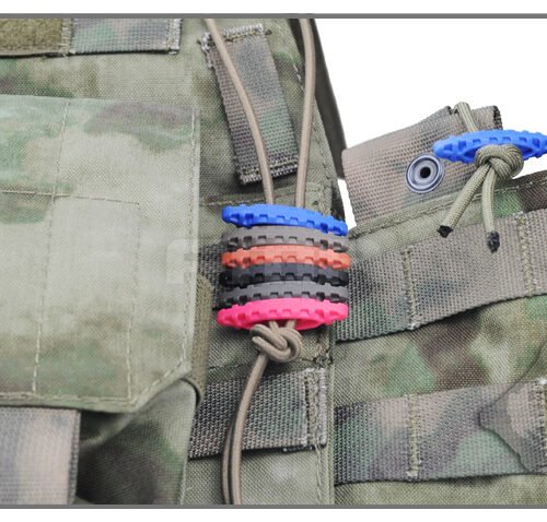 FMA Nylon Drawcord Puller Lock, 6 pcs - Black