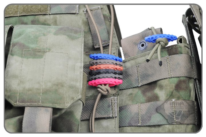 FMA Nylon Drawcord Puller Lock, 6 pcs - Green