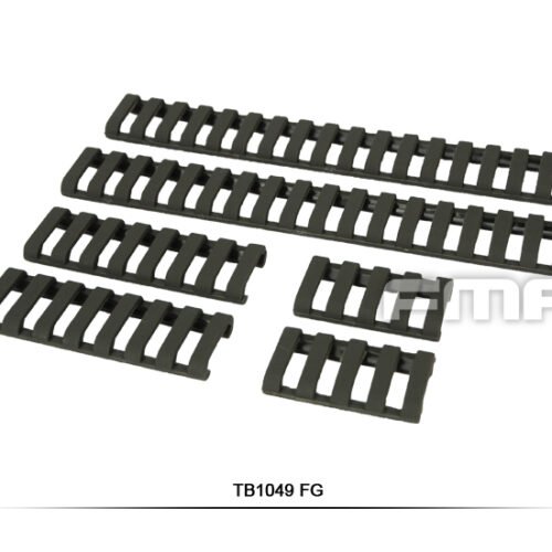 FMA Rubber Ladder Z70 RIS Rail Cover, 6 Pieces - Ranger Green
