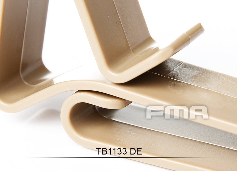 FMA ABS Universal Hook / Hanger for MOLLE and Belt, 3 pcs - Tan