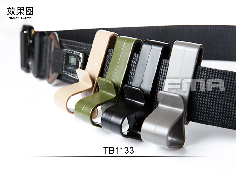 FMA ABS Universal Hook / Hanger for MOLLE and Belt, 3 pcs - Green