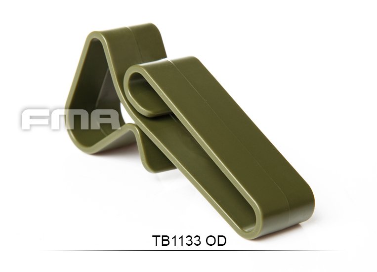 FMA ABS Universal Hook / Hanger for MOLLE and Belt, 3 pcs - Green