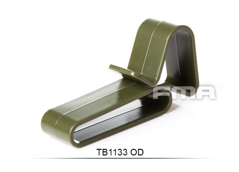 FMA ABS Universal Hook / Hanger for MOLLE and Belt, 3 pcs - Green
