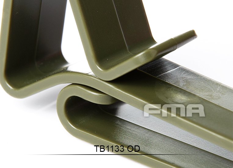 FMA ABS Universal Hook / Hanger for MOLLE and Belt, 3 pcs - Green