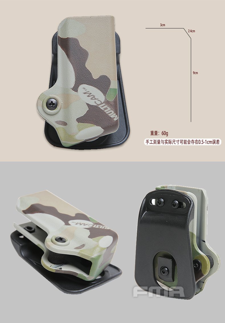 FMA Plastic Pouch for Pistol Magazine 9mm Luger - MC