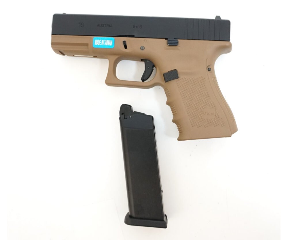 WE GBB Gas Pistol R19 Gen4 - Black/Tan