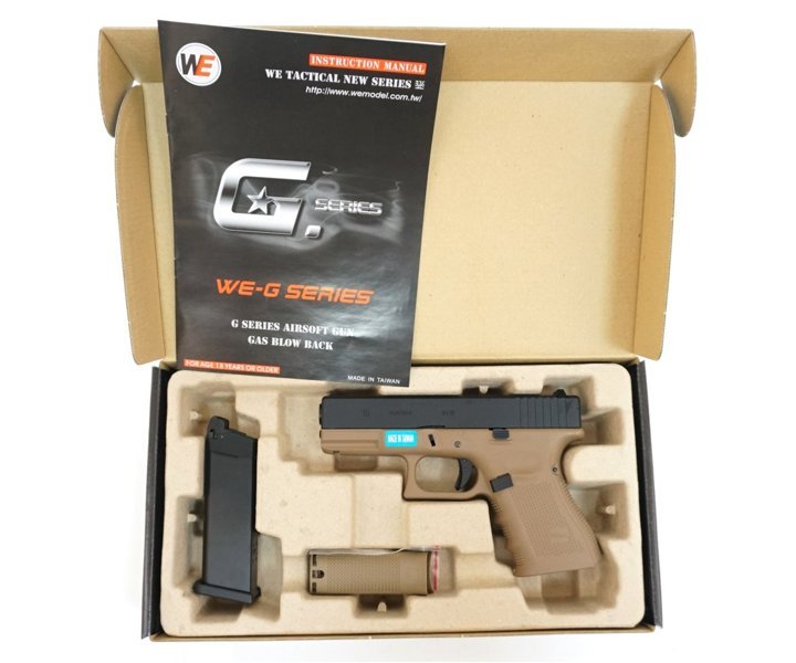 WE GBB Gas Pistol R19 Gen4 - Black/Tan
