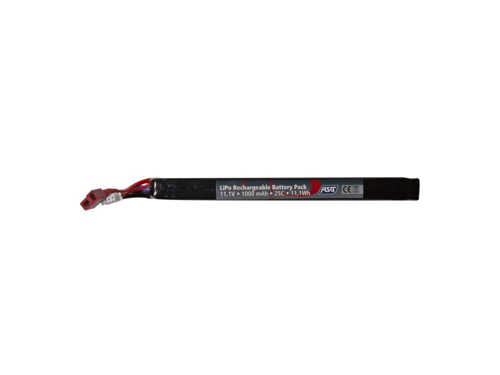 ASG Li-Pol Battery 11,1V 1000mAh, 25C, T-Dean - Stick (Long)