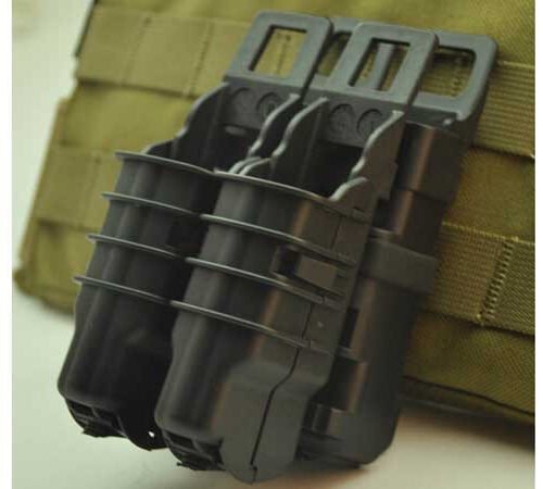 FMA MOLLE FastMag Pouches Set for M4 / 5.56 Magazine and 2 Pistol Magazines - Black