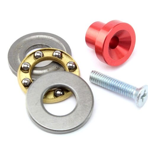 Washer, screw and thrust bearing for piston heads