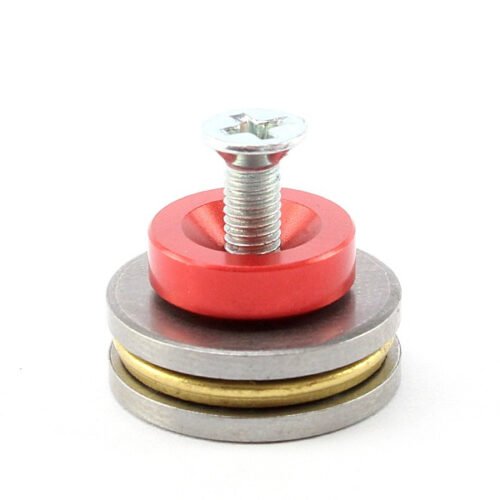 Washer, screw and thrust bearing for piston heads