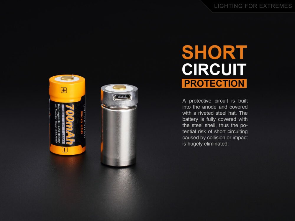 Charging battery Fenix RCR123A / 16340 High Current (Li-ion)