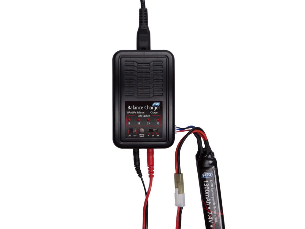 ASG AUTO-STOP Charger for Li-Pol, Li-Ion and Li-Fe S4, EU Version - Black
