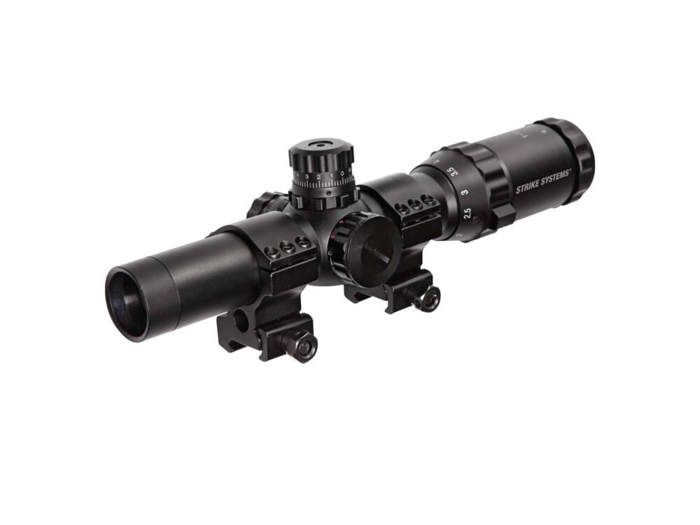 STRIKE LPVO Riflescope 1-4x24 mm, with Mount (25 mm) - Black