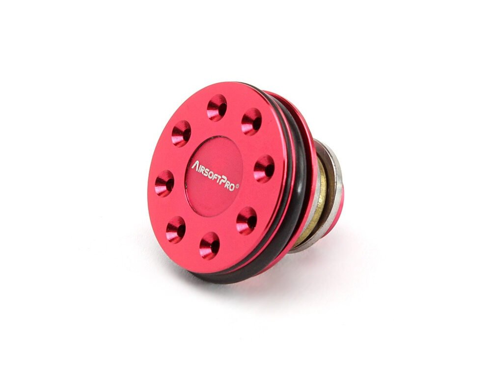 Metal flat piston head with the bearing