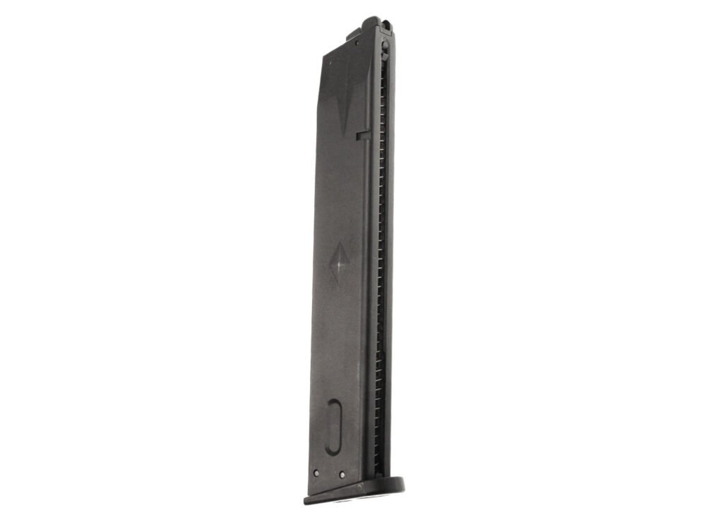 WE Long Gas Magazine for WE M9 / M92 GBB, 50 BBs - Black