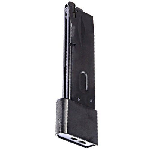 WE Gas Magazine for WE BioHazard M92 GBB, 30 BBs, Extended - Black