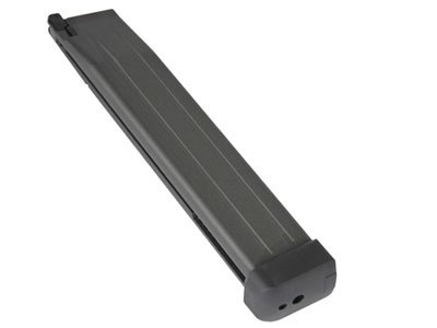 WE Long Gas Magazine for WE Hi-Capa GBB, 50 BBs - Black