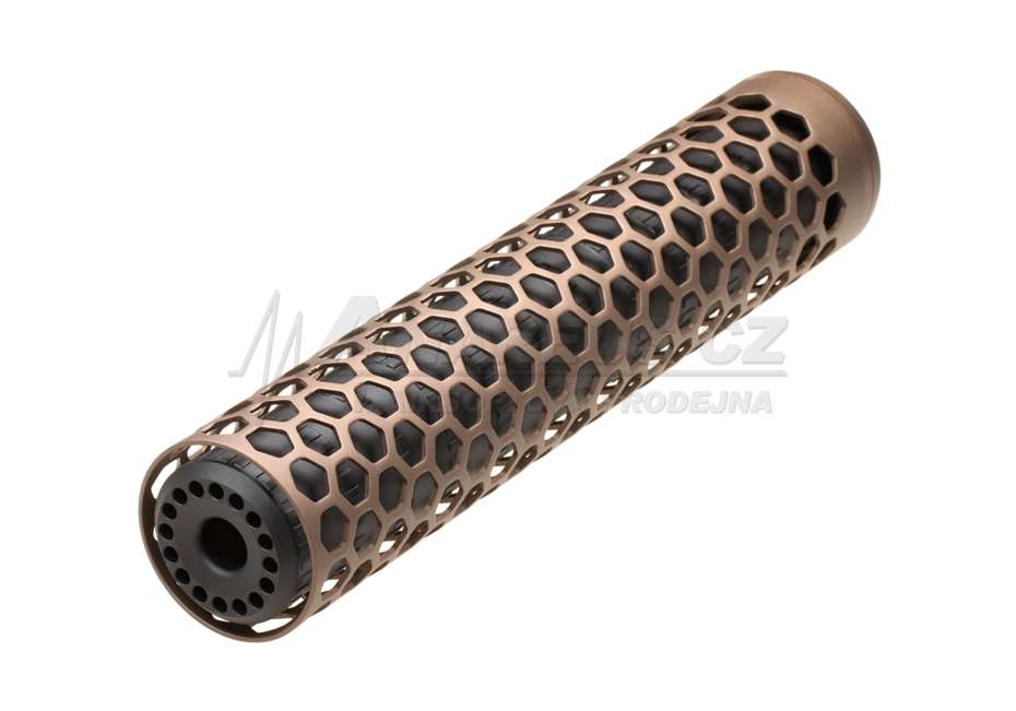 AA Aluminum Suppressor HIVE T10 255x50 mm, 14- mm CCW - Tan