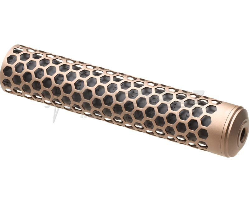 AA Aluminum Suppressor HIVE T10 255x50 mm, 14- mm CCW - Tan