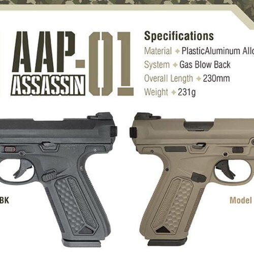 AA AAP-01 Assassin GBB Pistol - Black