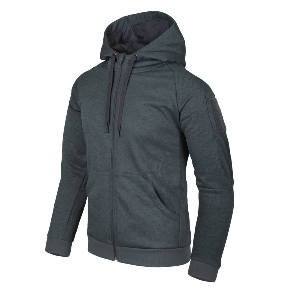 HELIKON URBAN TACTICAL HOODIE (FullZip)(R) - Melange Black/Grey