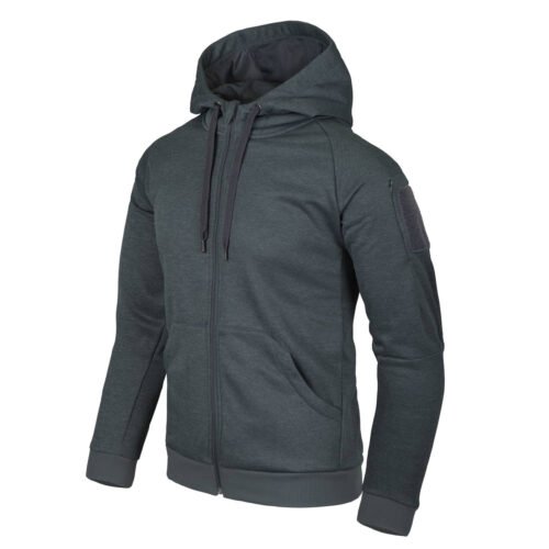 HELIKON URBAN TACTICAL HOODIE (FullZip)(R) - Melange Black/Grey