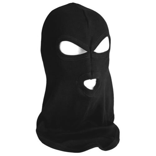 Hood with 3 holes COTTON BLACK