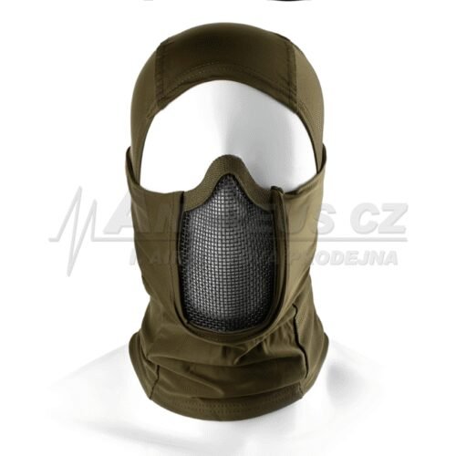 Mk.III Balaclava with Steel Half Face Mask ( OD )