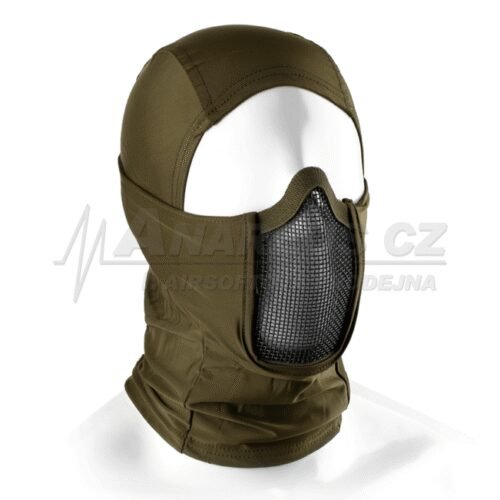 Mk.III Balaclava with Steel Half Face Mask ( OD )